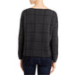 Eileen Fisher Womens Petites Box Top Wool Bateau Neck Charcoal Black - Size Petite Large