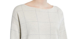 Eileen Fisher Womens Petites Box Top Wool Bateau Neck Charcoal Black - Size Petite Large