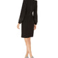 Calvin Klein Women's Sheath Puff Shoulder Embellished Dress Black Size 10
