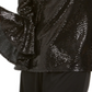MSK Women's Sequined Bell Sleeve Top Black Size Petite Medium