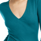 INC Women's Ribbed Top  Tahitian Tide Green Size Small