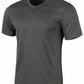 Ideology Men's T-Shirt  V Neck Space-Dyed Seamed Gray Size Medium