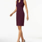 Calvin Klein Women's Cocktail Dress Ruffled V Neck Purple Size 4