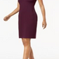 Calvin Klein Women's Cocktail Dress Ruffled V Neck Purple Size 4