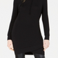 Bar III Women's Long Sleeve Crew Neck Tunic Sweater Black Size XX-Small