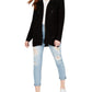 Hippie Rose Juniors' X-Back Pointelle Cardigan  Black Size Small