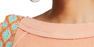 Free People Women's Duster Pullover Sweater Orange Size X-Small