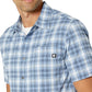 Hi-tec Men's  Plaid Flex Stretch Dri-Tec Short Sleeve Button-Down Shirt Blue Size Small