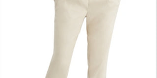 Adidas Women's Pleat Front Slim Leg Ankle Pants Beige Size X-Large