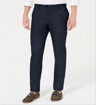Calvin Klein Men's Refined Stretch Slim Fit Chinos Navy Blue Size 29X30