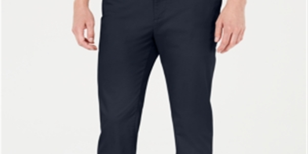 Calvin Klein Men's Refined Stretch Slim Fit Chinos Navy Blue Size 29X30