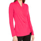 Adidas Women's Knit Long Sleeve Wrap Top Red Size Small