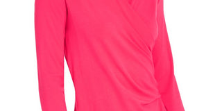 Adidas Women's Knit Long Sleeve Wrap Top Red Size Small