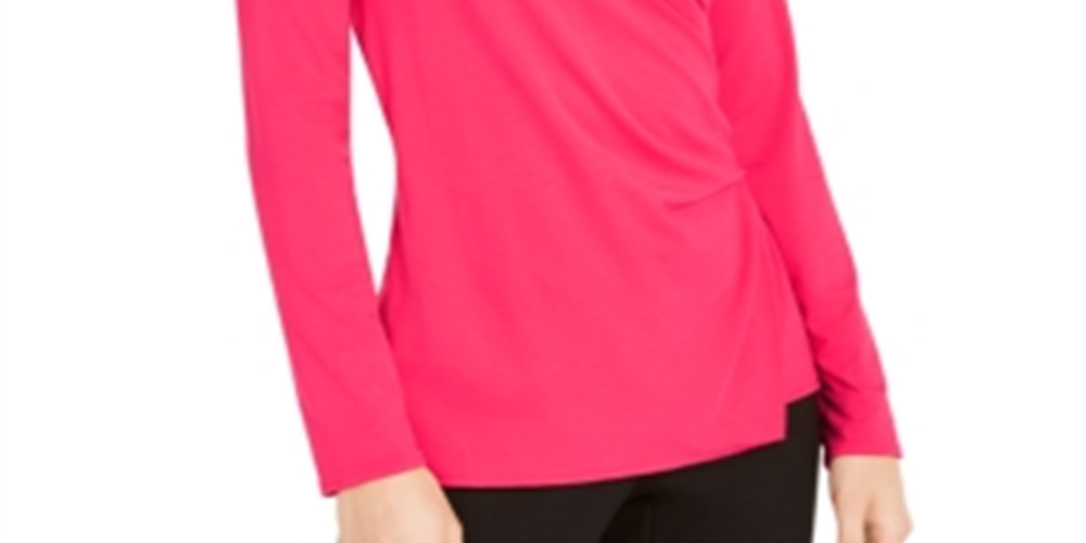 Adidas Women's Knit Long Sleeve Wrap Top Red Size Small