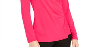 Adidas Women's Knit Long Sleeve Wrap Top Red Size Small