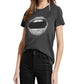 Guess Women's Graphic T-Shirt Graphc Embellished Black Size Small