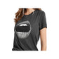 Guess Women's Graphic T-Shirt Graphc Embellished Black Size Small