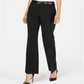 Charter Club Women's Belted Slim It up Trousers Black Size 12Petite