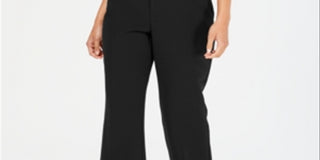 Charter Club Women's Belted Slim It up Trousers Black Size 12Petite