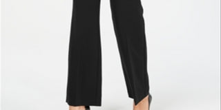 Charter Club Women's Belted Slim It up Trousers Black Size 12Petite