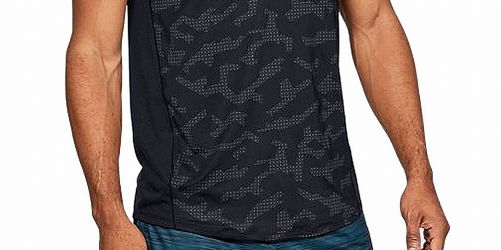 Under Armour Men's Activewear Top  Short Sleeve Black Size XXL