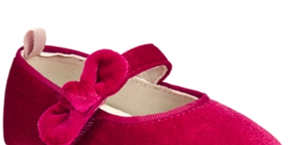 First Impressions Baby Girls Velvet Bow Shoes  - Cardinal Red Red Size 3
