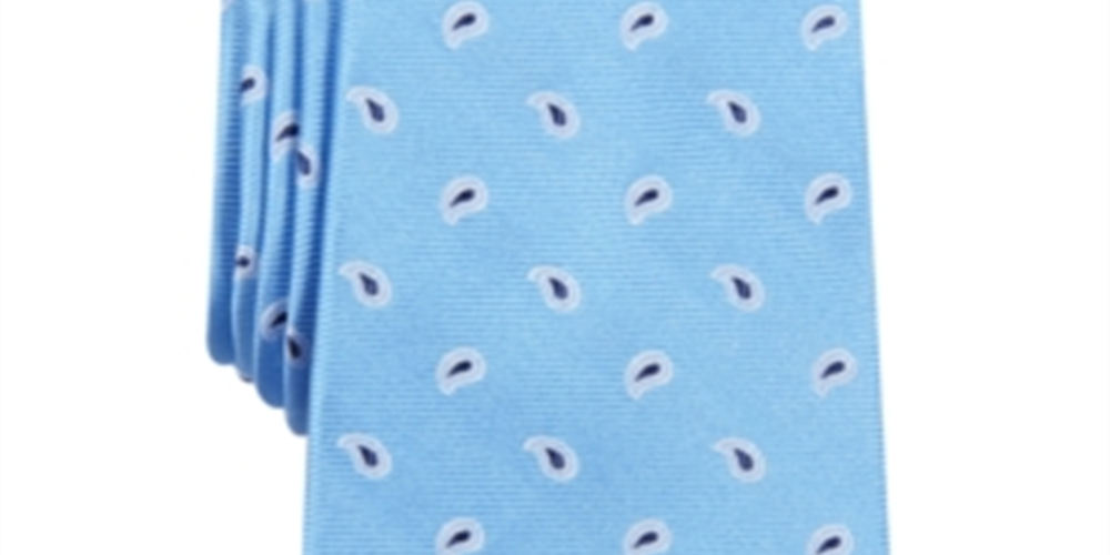 Club Room Men's Vernon Pine Silk Blend Business Neck Tie Blue One Size