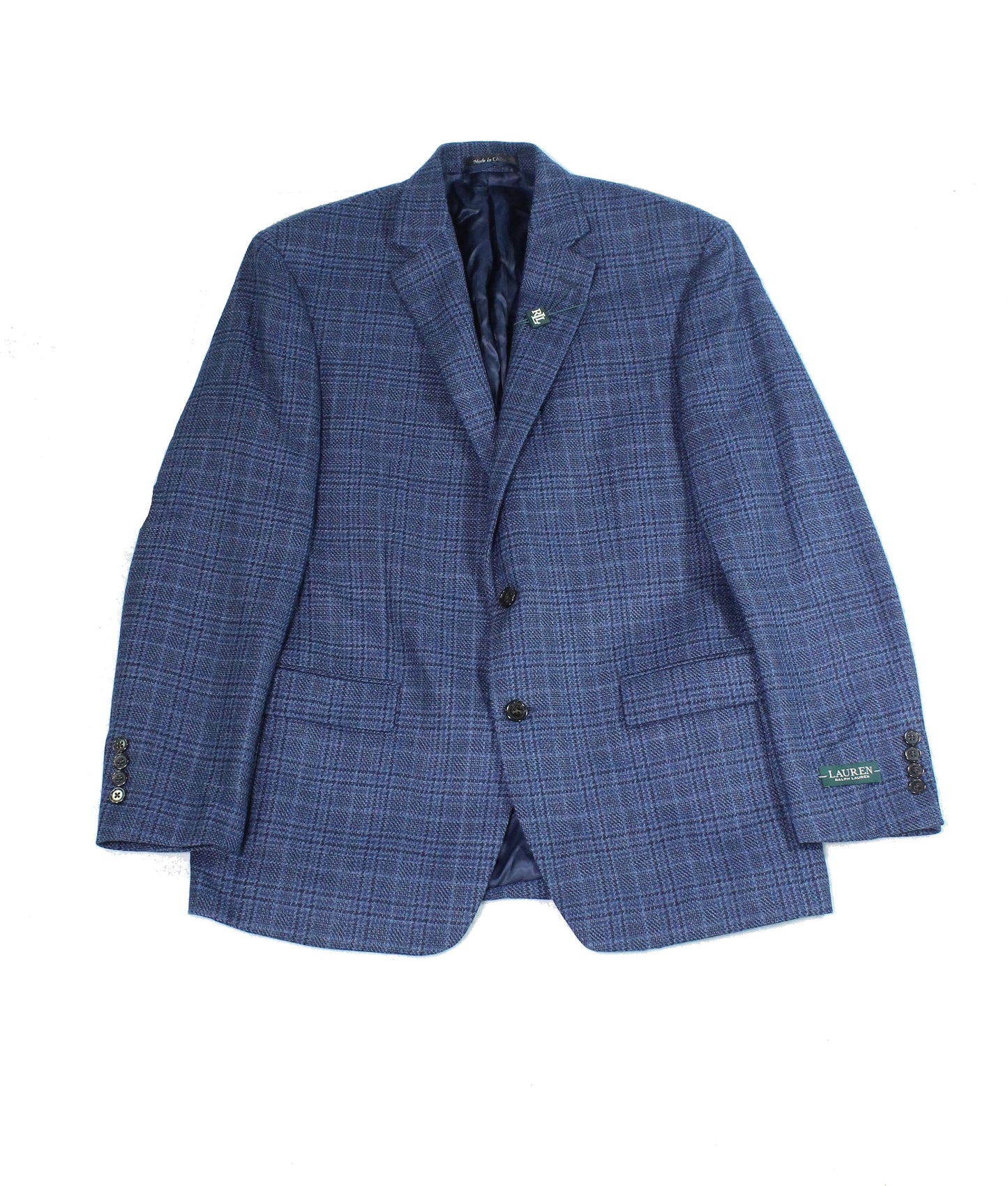 Lauren by Ralph Lauren Men's Sports Coat Long Flex Wool Blue Size  42