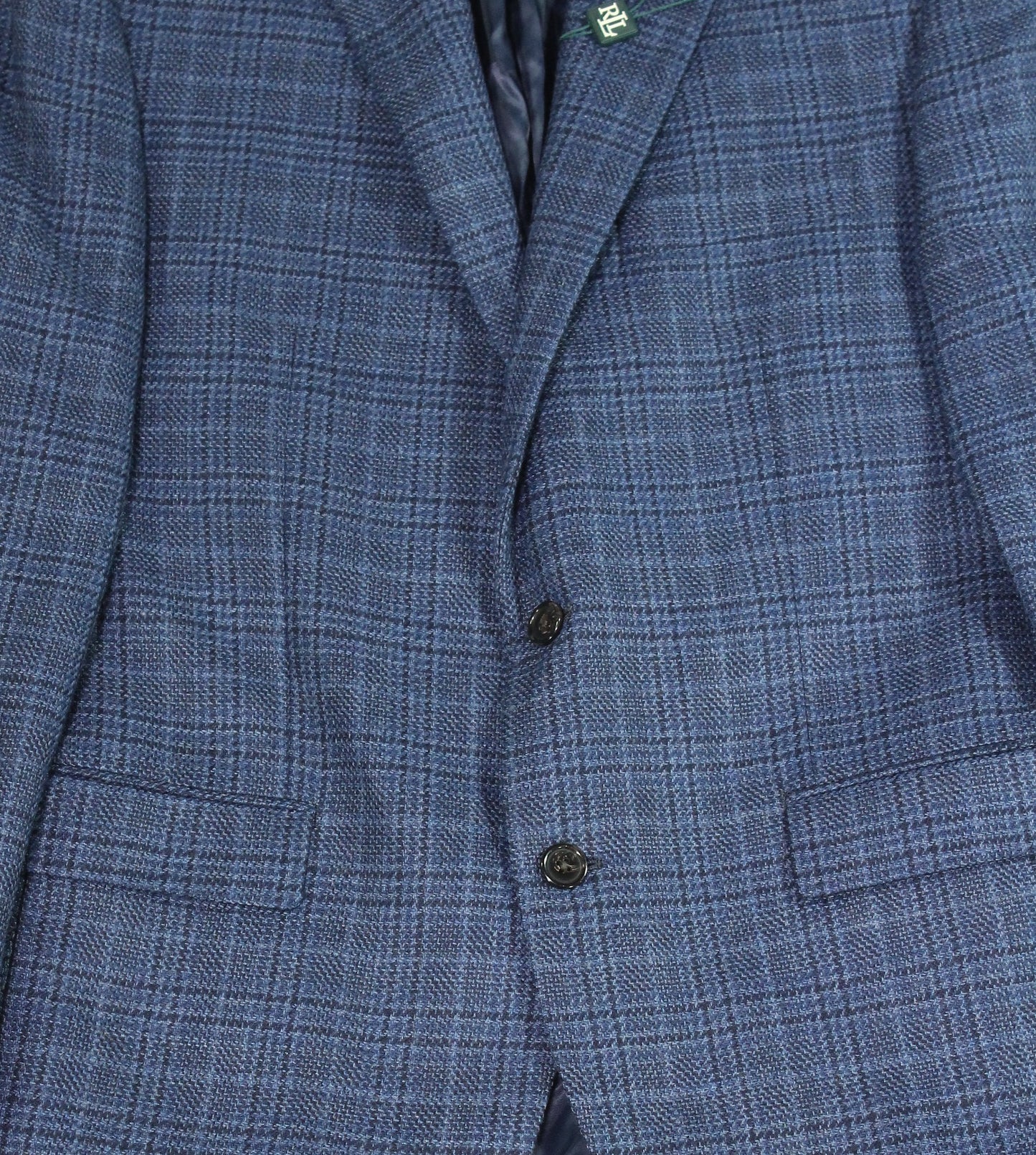 Lauren by Ralph Lauren Men's Sports Coat Long Flex Wool Blue Size  42