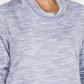 Karen Scott Women's  Petite Funnel-Neck Space-Dyed Top Blue Size Petite M