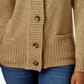 Karen Scott Women's Button Front Cardigan Brown Size Petite L