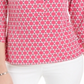 Charter Club Women's Printed 3/4-Sleeve Knit Top  Pink Size 2XL