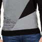 Alfani Men's Angled Colorblocked Sweater  - Deep Black Size 3XL