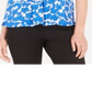 Alfani Women's Printed Short Sleeve Blouse Blue Size Petite Large