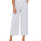 Style & Co Plus Micro-Stripe Linen Pants  White Size 22W