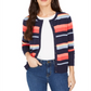 Charter Club Women's Striped Cardigan Blue Size 2XL