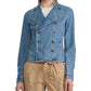 Ralph Lauren Women's Zippered Denim Jacket Blue Size 4