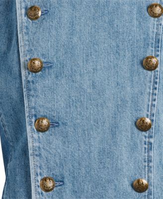 Ralph Lauren Women's Zippered Denim Jacket Blue Size 4