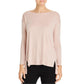 Eileen Fisher Women's Tencel Ballet Neck Box Top Pink Size Large