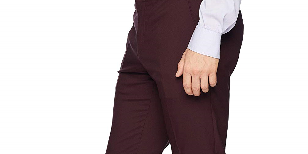 Perry Ellis Portfolio Men's Extra Slim Fit Lightweight Dress Pants Brown Size 32X29