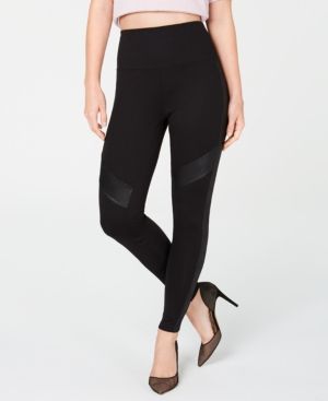 INC Women's Snake Embossed Applique Leggings Black Size XS