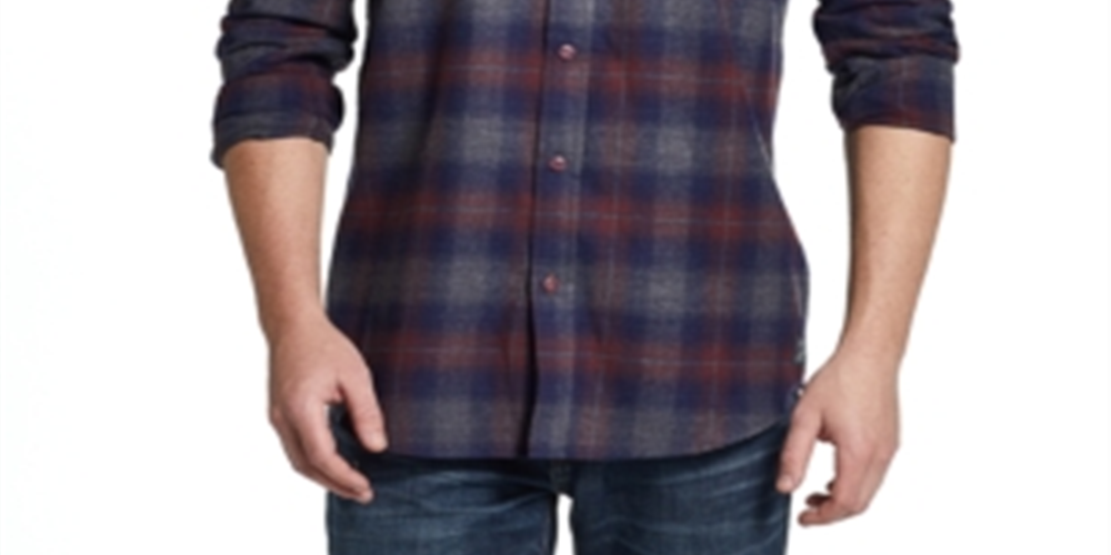 Weatherproof Vintage Men's Brushed Flannel Plaid Shirt Red Size XXX-Large