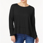 Style & Co Women's SeaHigh Low Top Black Size -Petite S