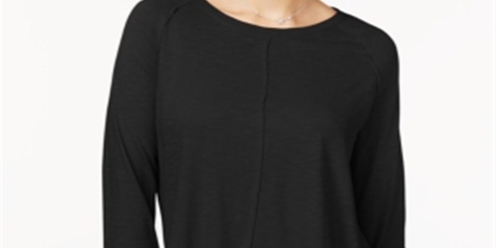Style & Co Women's SeaHigh Low Top Black Size -Petite S