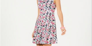 Connected Women's Floral SeaFit & Flare Dress Navy Size 10 P