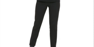 Calvin Klein Women's Eyelet Long Sleeve Jewel Neck Top Black Size X-Small