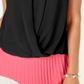 Alfani Women's Sleeveless Draped Front Top Black Petite Large