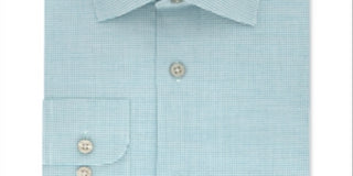 Calvin Klein Men's Classic Regular Fit Non Iron Performance Stretch Check Dress Shirt Green Size 15X32X33