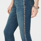 INC International Concepts Women's Sparkle Seam Cropped Curvy Fit Jeans Blue Size 6