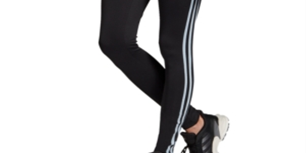 Adidas Women's Design 2 Move 3 Stripe High Rise Leggings Black Size XX-Small
